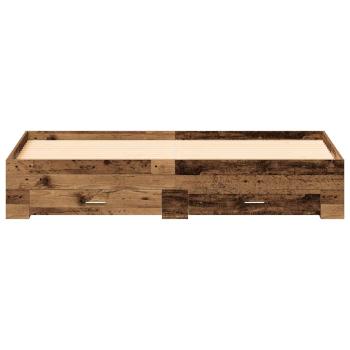 Bett mit Schubladen Altholz 180x200 cm Holzwerkstoff