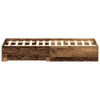 Bett mit Schubladen Altholz 180x200 cm Holzwerkstoff