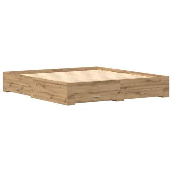 Bett mit Schubladen Artisan Eiche 180x200 cm Holzwerkstoff