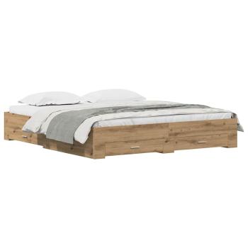Bett mit Schubladen Artisan Eiche 180x200 cm Holzwerkstoff