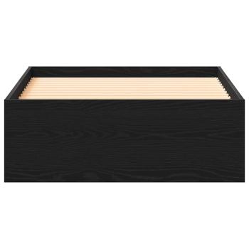 Bettgestell Schwarz Eiche 100x200 cm Holzwerkstoff