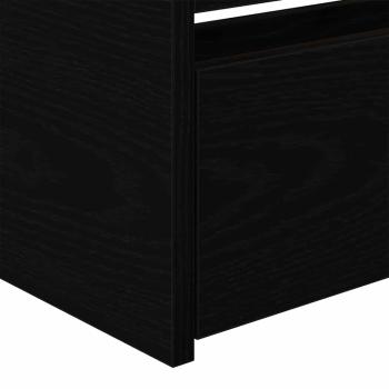 Schwarzes Bettsofa mit Schubladen Schwarze Eiche Holzwerkstoff