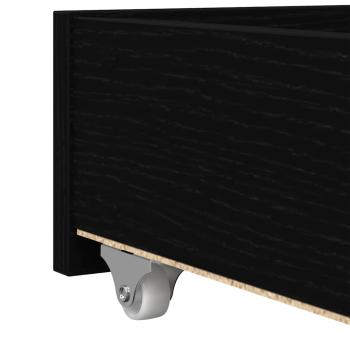 Schwarzes Bettsofa mit Schubladen Schwarze Eiche Holzwerkstoff