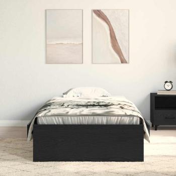 Bettgestell Schwarz Eiche 90x200 cm Holzwerkstoff