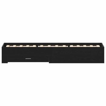 Bettgestell Schwarz Eiche 90x200 cm Holzwerkstoff