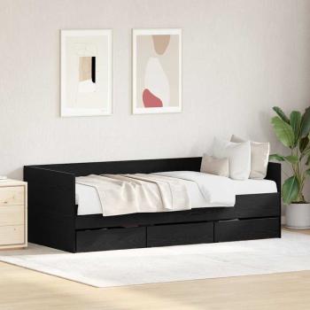 Tagesbett Schwarze Eiche Spanplatte 90 x 200 cm Langlebig