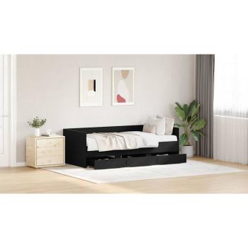 Tagesbett Schwarze Eiche Spanplatte 90 x 200 cm Langlebig