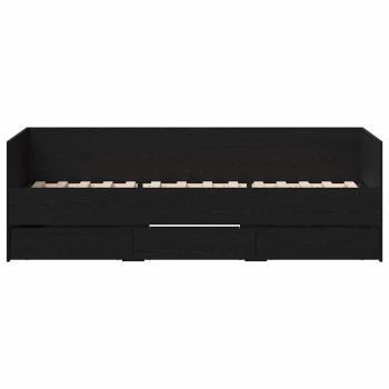 Daybed Schwarze Eiche Spanplatten 90 x 190 cm Langlebig Daybed