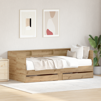 Tagesbett mit Schubladen Artisan Eiche Holzwerkstoff 90 x 200 cm