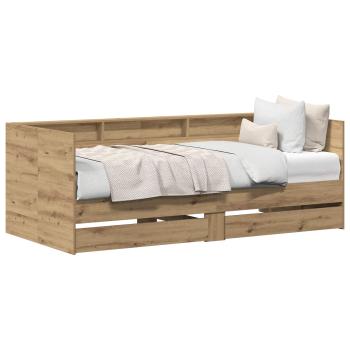 Tagbett mit Schubladen Artisan Eiche Holzwerkstoff 75 x 190 cm
