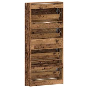 Schuhschrank Altes Holz Holzwerkstoff 80 x 21 x 163,5 cm