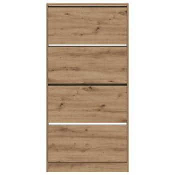 Schuhschrank Handwerkliche Eiche Holzwerkstoff 80 x 21 x 163.5 cm