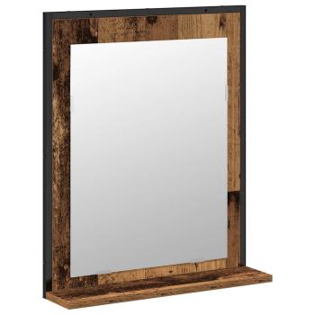 2-teiliger Badschrank-Set aus Altholz und Holzwerkstoff