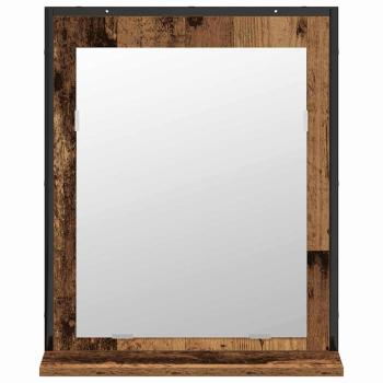 2-teiliger Badschrank-Set aus Altholz und Holzwerkstoff