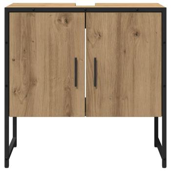 2-teiliges Badezimmer-Schranksystem aus Artisan Eichen-Engineered Wood