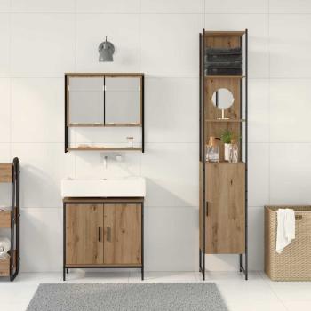 3-teiliges Badezimmermöbel-Set Artisan Eiche engineered Wood