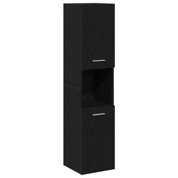 4-teiliges Badmöbel Set Schwarze Eiche Ingenieurn Holz