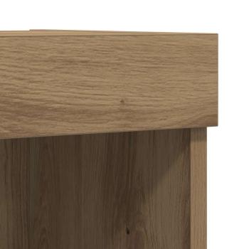 8-teilige TV-Wandkonsole mit LED Artisan Eiche Holzwerkstoff
