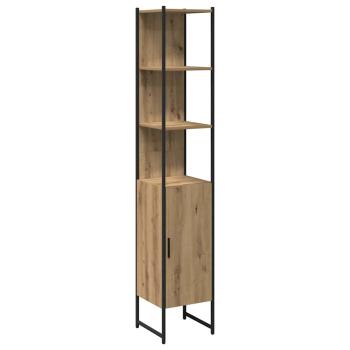 3-teiliges Schminktisch-Set in geräucherter Eiche, engineered Wood