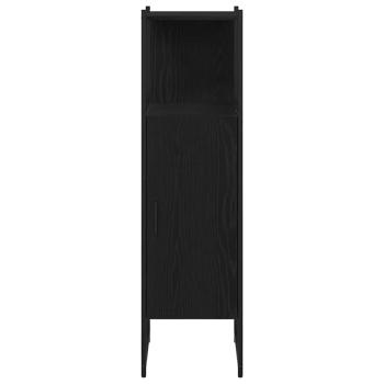 4-teiliges Badezimmermöbel-Set Schwarze Eiche Holzwerkstoff