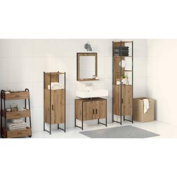 4-teiliges Badmöbel Set Artisan Eiche Holzwerkstoff