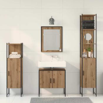 4-teiliges Badmöbel Set Artisan Eiche Holzwerkstoff