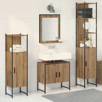 4-teiliges Badmöbel Set Artisan Eiche Holzwerkstoff