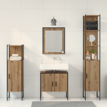 4-teiliges Badmöbel Set Artisan Eiche Holzwerkstoff