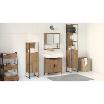 4-teiliges Badezimmermöbel-Set Artisan Eichen-Spanplatte
