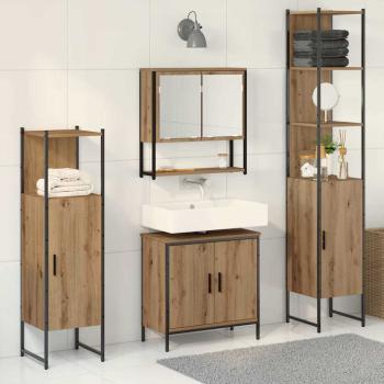 4-teiliges Badezimmermöbel-Set Artisan Eichen-Spanplatte