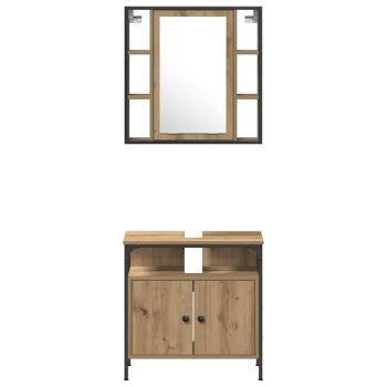 4-teiliges Badezimmermöbel-Set Artisan Eiche Holzwerkstoff