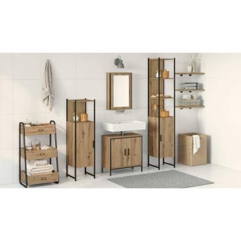 4-teiliges Badezimmermöbel-Set Artisan Eiche Schichtholz