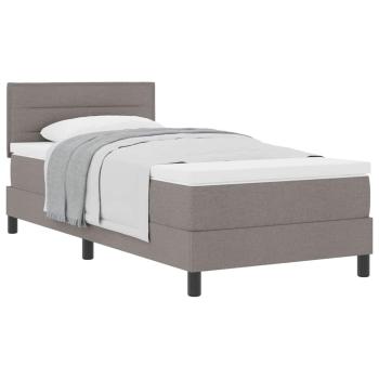 Boxspringbett mit Matratze Taupe 80x200 cm Stoff