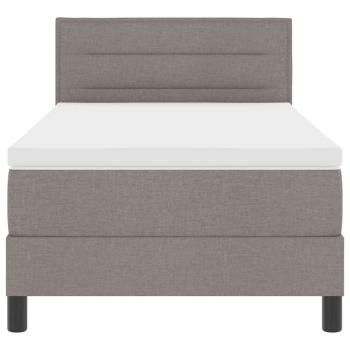 Boxspringbett mit Matratze Taupe 80x200 cm Stoff
