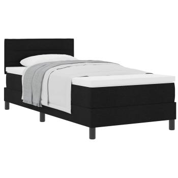 Boxspringbett mit Matratze Schwarz 90x190 cm Stoff