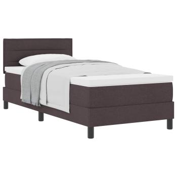 Boxspringbett mit Matratze Dunkelbraun 90x190 cm Stoff