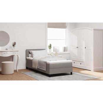 Boxspringbett mit Matratze Taupe 90x190 cm Stoff