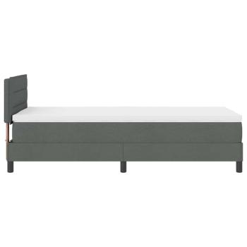Boxspringbett mit Matratze Dunkelgrau 90x200 cm Stoff