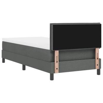 Boxspringbett mit Matratze Dunkelgrau 100x200 cm Stoff