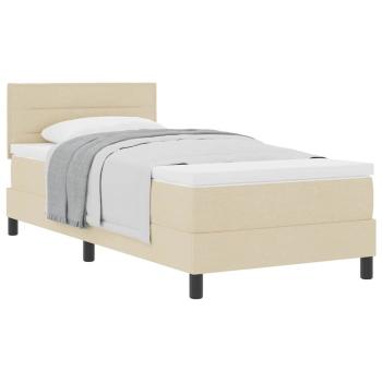 Boxspringbett mit Matratze Beige 100x200 cm Stoff