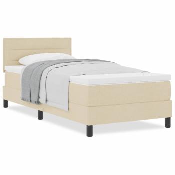 Boxspringbett mit Matratze Beige 100x200 cm Stoff