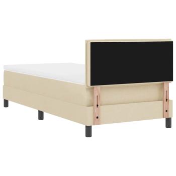 Boxspringbett mit Matratze Beige 100x200 cm Stoff