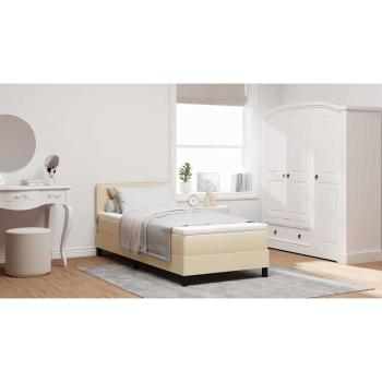 Boxspringbett mit Matratze Beige 100x200 cm Stoff