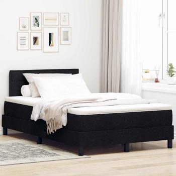 ARDEBO.de - Boxspringbett mit Matratze Schwarz 120x190 cm Stoff