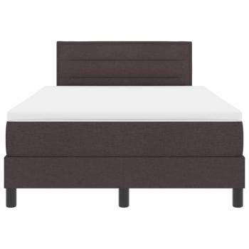 Boxspringbett mit Matratze Dunkelbraun 120x190 cm Stoff