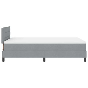 Boxspringbett mit Matratze Hellgrau 120x200 cm Stoff