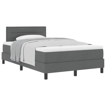 Boxspringbett mit Matratze Dunkelgrau 120x200 cm Stoff