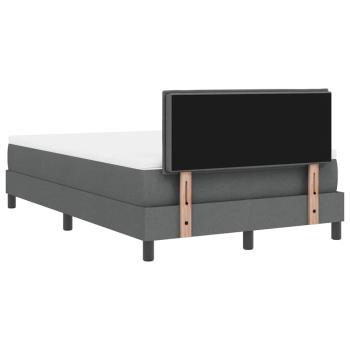 Boxspringbett mit Matratze Dunkelgrau 120x200 cm Stoff