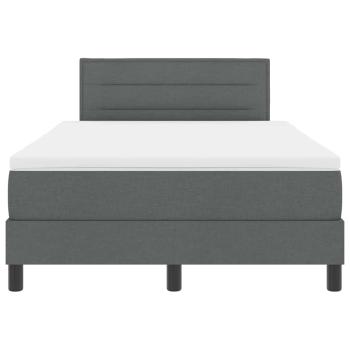 Boxspringbett mit Matratze Dunkelgrau 120x200 cm Stoff