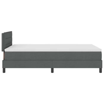 Boxspringbett mit Matratze Dunkelgrau 120x200 cm Stoff